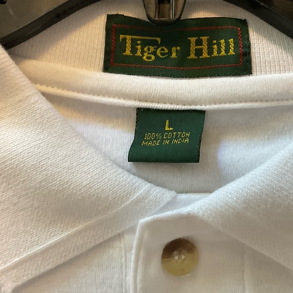 NEW Tiger Hill Mens White Polo Shirt Size Large - Picture 2 of 7
